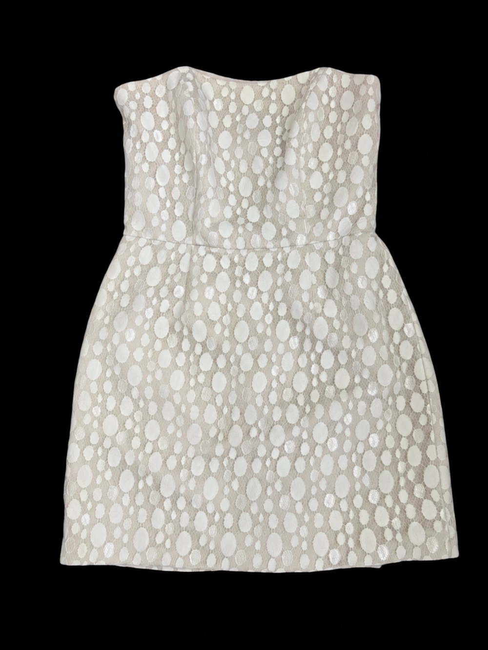 After Six Ivory Lace Strapless Dress Size 10 Formal Cocktail Wedding Guest